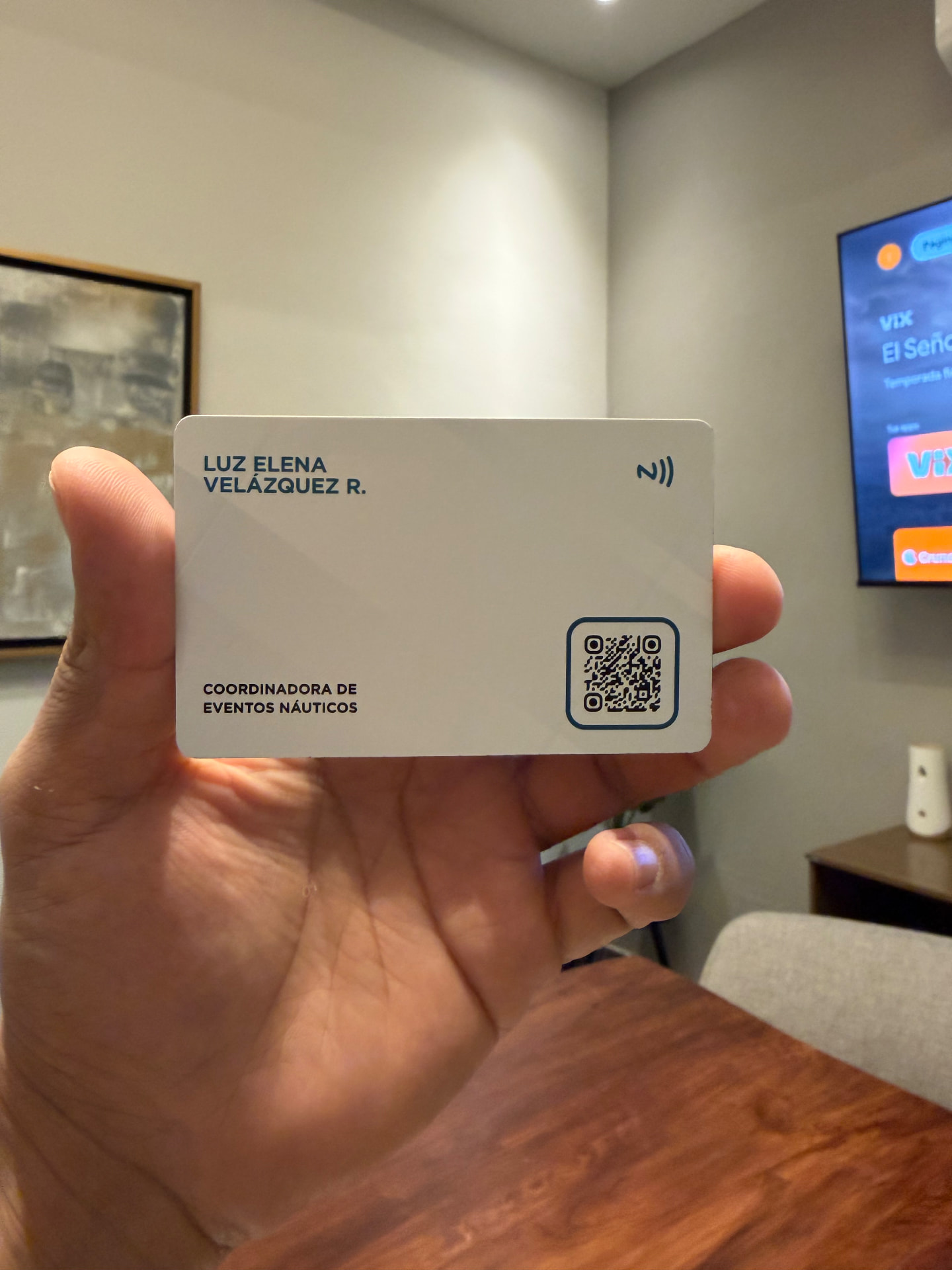Tarjeta PVC con NFC y QR para eventos corporativos