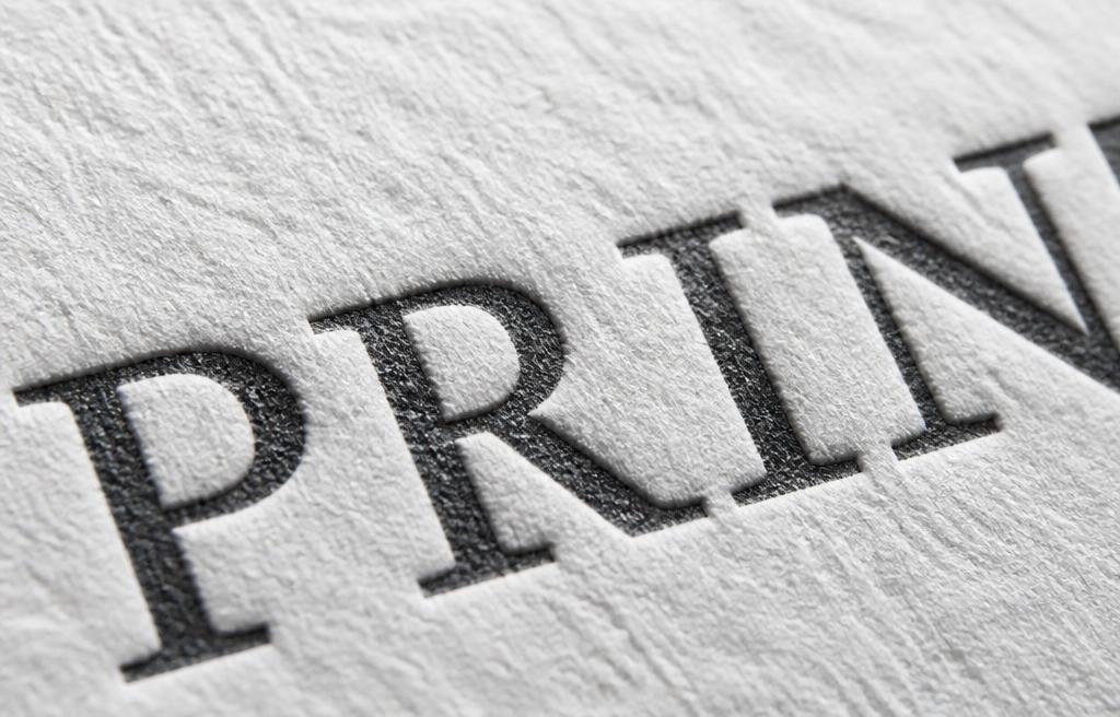 Tarjetas de presentación con acabado Letterpress